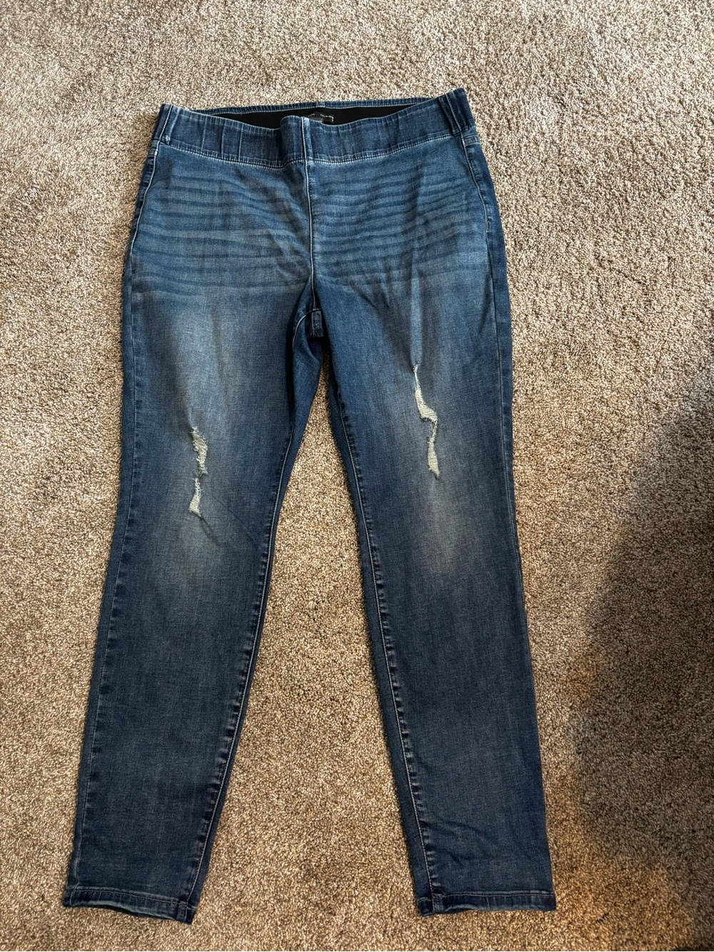 Simply Vera Vera Wang Medium/Dark Blue Distressed Skinny Jeans